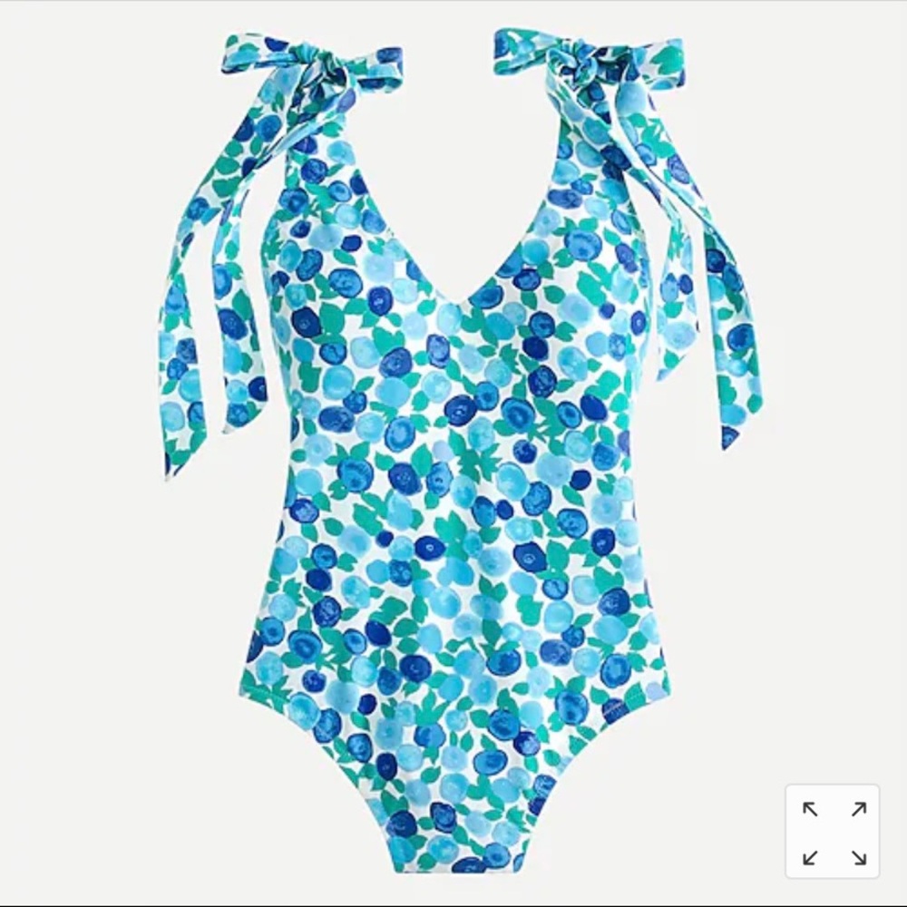 Eco bow in one piece (blueberry floral)
